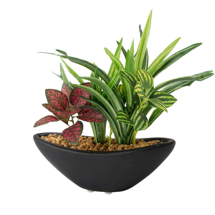 18CM ASST LEAF W/62LVS (W/CERAMIC POT) F235-S557/8399NT