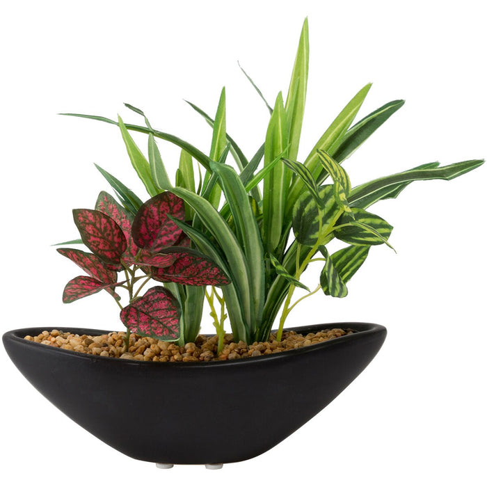 18CM ASST LEAF W/62LVS (W/CERAMIC POT) F235-S557/8399NT