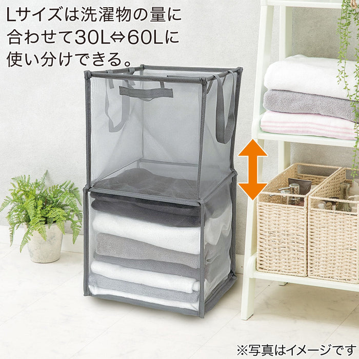 FOLDING BASKET L GY YT01