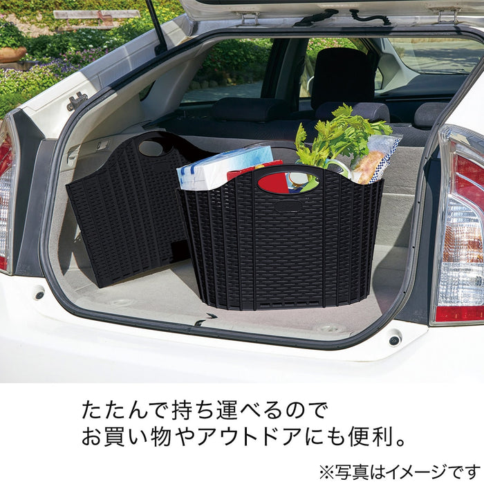 FOLDING RATTAN BASKET BK