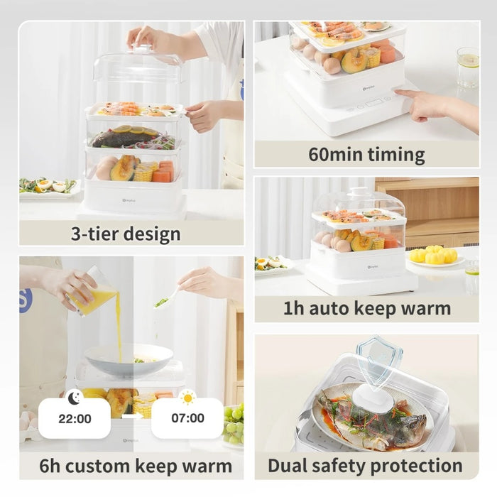 ELECTRIC FOOD STEAMER 004-3T BS