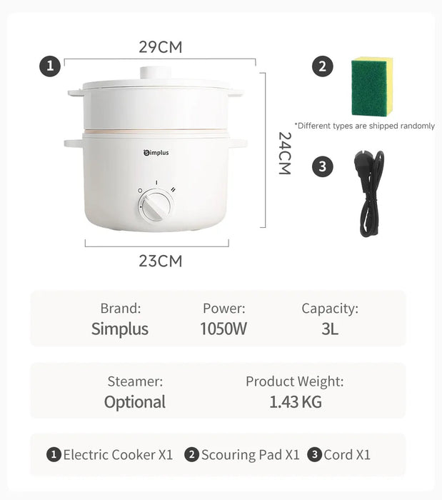 ELECTRIC COOKING POT 010-3L BS