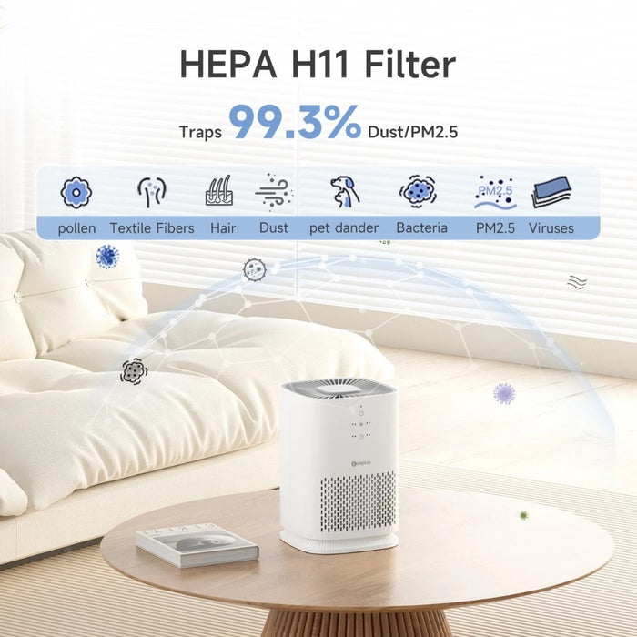 AIR PURIFIER 008 CADR 80CBM/H HEPA H11 WH BS