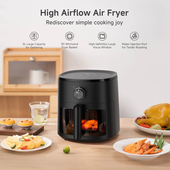 AIR FRYER 023 5L 1300w GRILL WINDOW BK BS