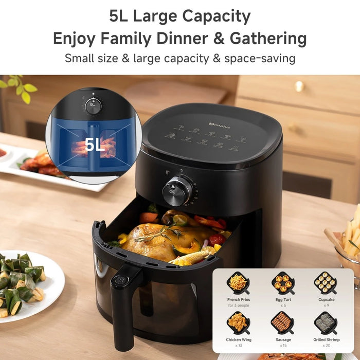 AIR FRYER 023 5L 1300w GRILL WINDOW BK BS