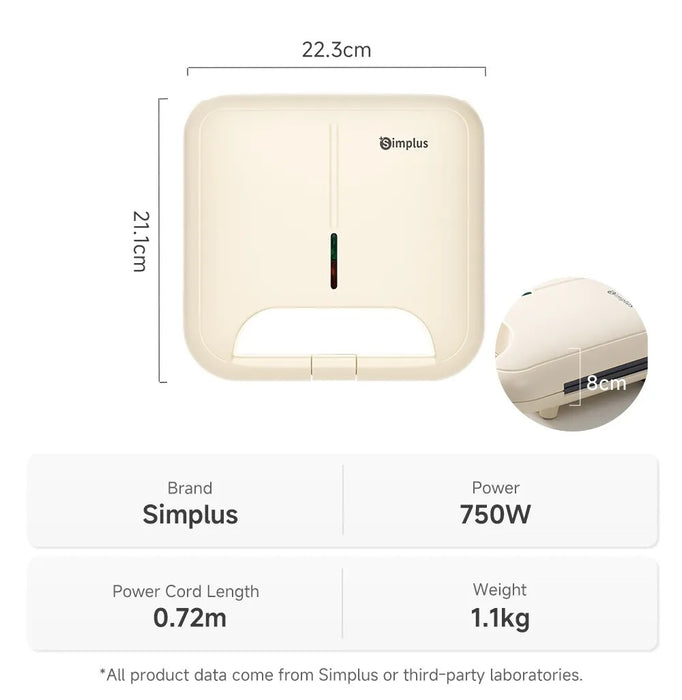 SANDWICH MAKER 006 22CM WIDE DUAL PLATES CWH BS