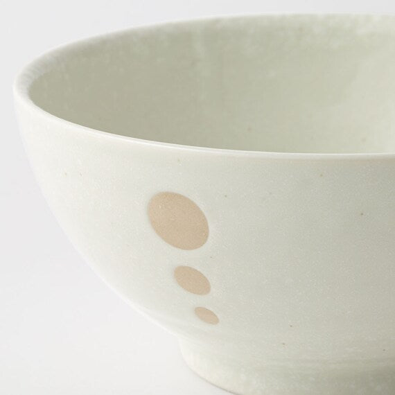 NOODLE BOWL SANUKI DOT WH D18.5XH8.8