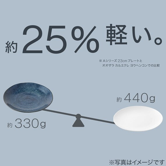 LIGHTWEIGHT 12CM DISH KARUEKURE SHIROKARATU