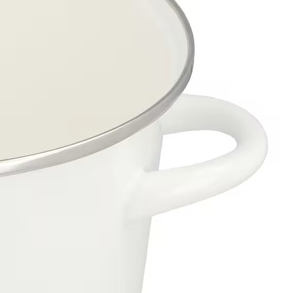 ENAMEL CASSEROLE 22CM WH