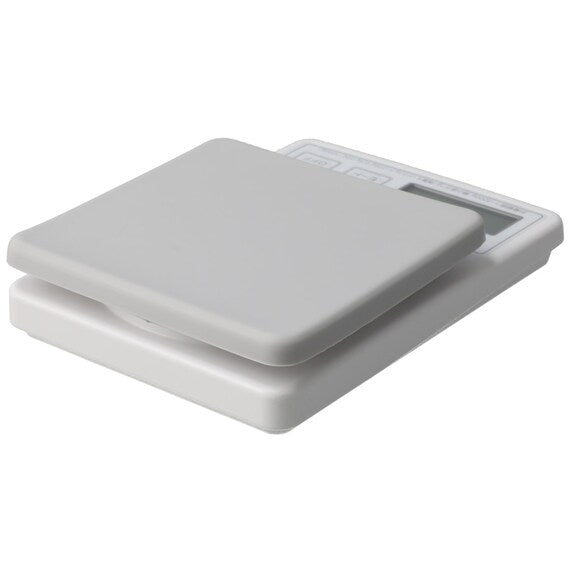 KITCHEN SCALE 3KG SQ W/COVER GY