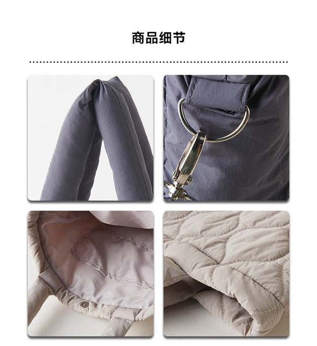 SINGLE SHOULDER BAG SQUARE QUILTED BK