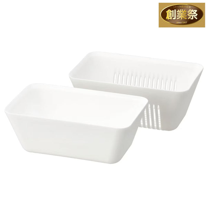 RECTANGLE STRAINER AND BOWL M