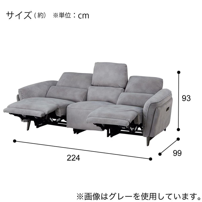 2M ELECTRIC 3 SEATER SOFA LS02 PEY DMO