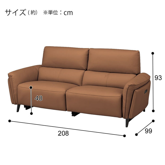2M ELECTRIC 3P SOFA LS02 NW BR