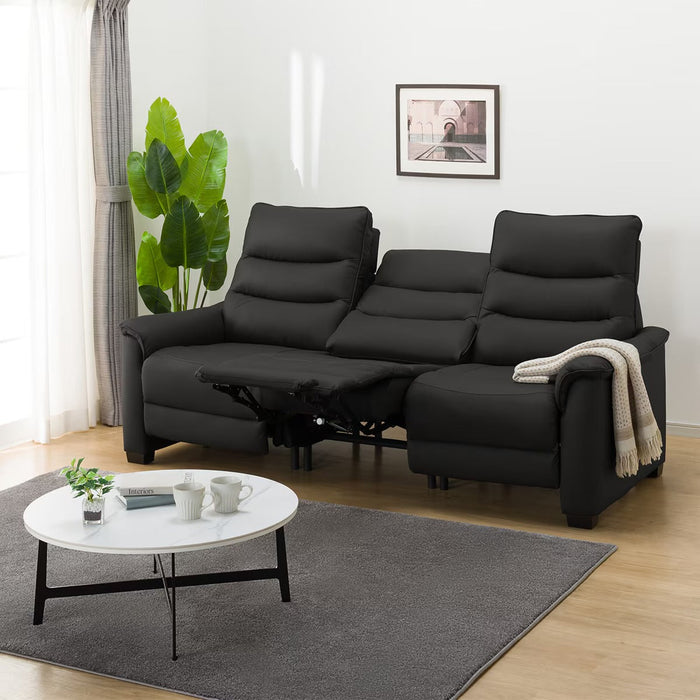 3 ELECTRIC 3P SOFA N-BELIEVA 3 LEATHER BK
