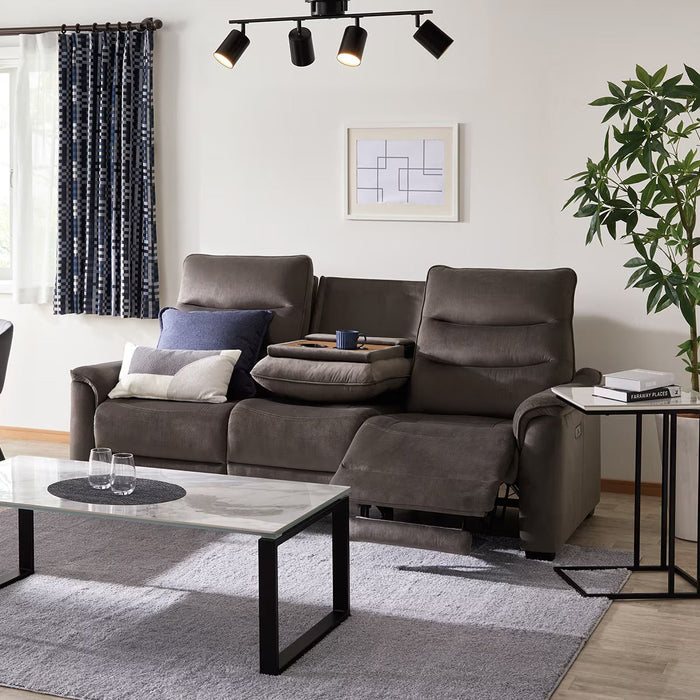 3P ELECTRIC SOFA N-BELIEVA 3 MICROFIBER GY