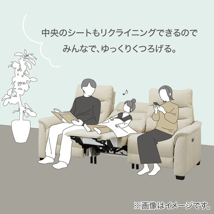 3 ELECTRIC 3P SOFA N-BELIEVA 3 MICROFIBER GY