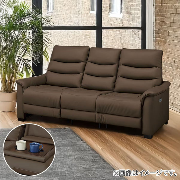 3P ELECTRIC SOFA N-BELIEVA 3 LEATHER BR