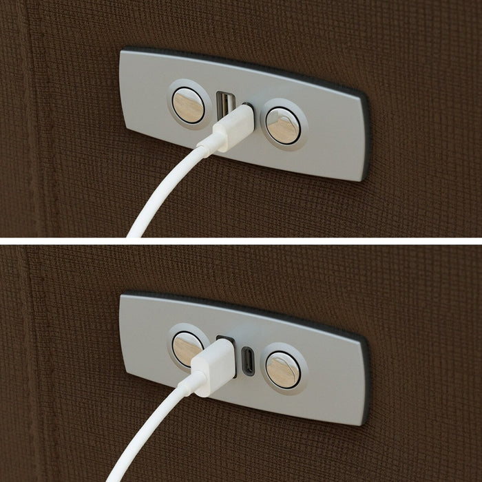 2P ELECTRIC SOFA N-BELIEVA 3 MICROFIBER BR