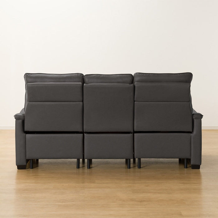 3P ELECTRIC SOFA N-BELIEVA 3 TK-LEATHER DGY