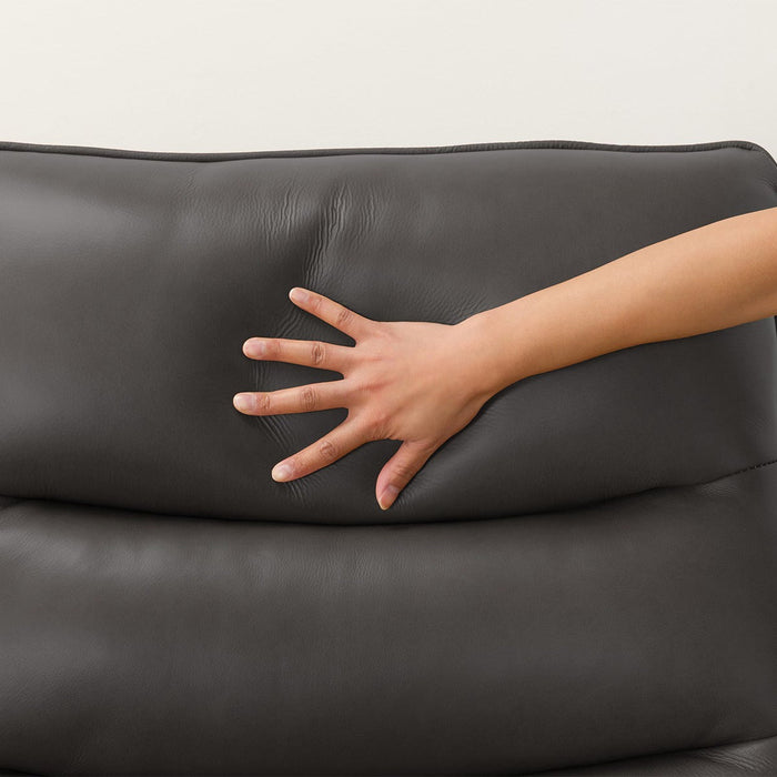 2P ELECTRIC SOFA N-BELIEVA 3 TK-LEATHER DGY