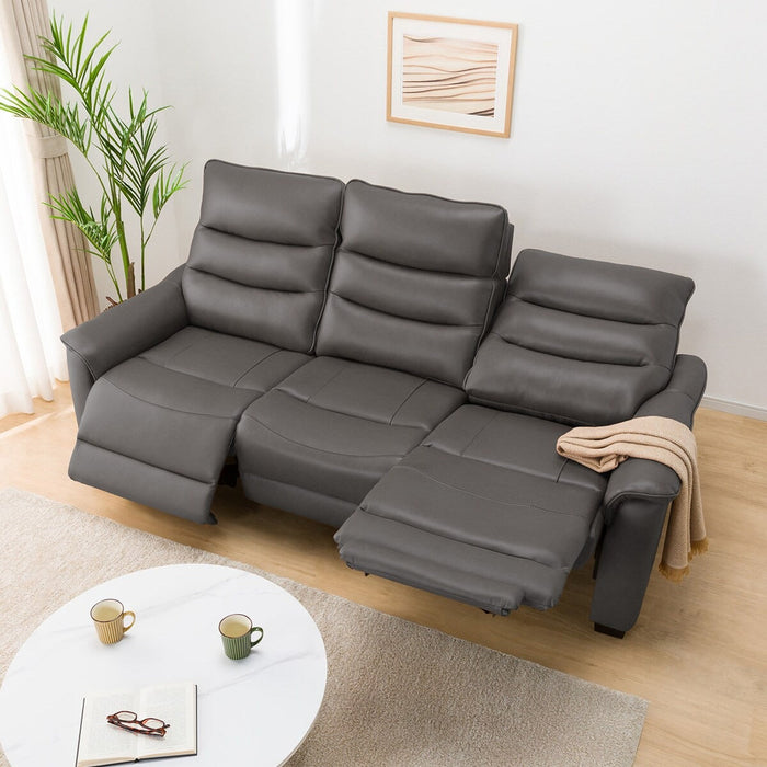 3 ELECTRIC 3P SOFA N-BELIEVA 3 TK-LEATHER DGY