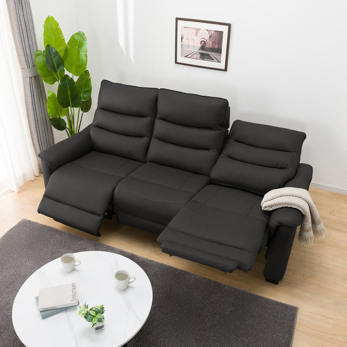 3 ELECTRIC 3P SOFA N-BELIEVA 3 LEATHER BK