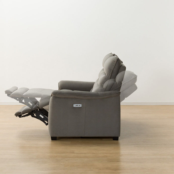 2P ELECTRIC SOFA N-BELIEVA 3 MICROFIBER GY