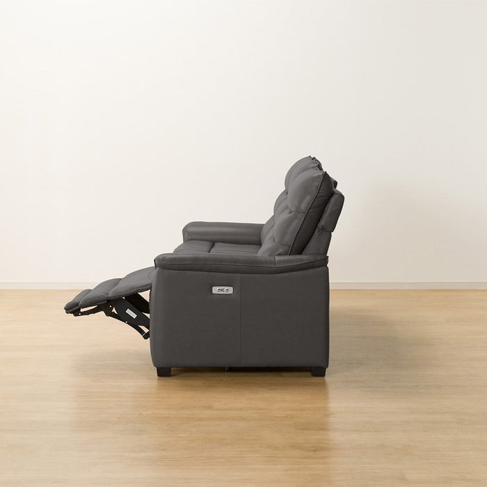3P ELECTRIC SOFA N-BELIEVA 3 TK-LEATHER DGY