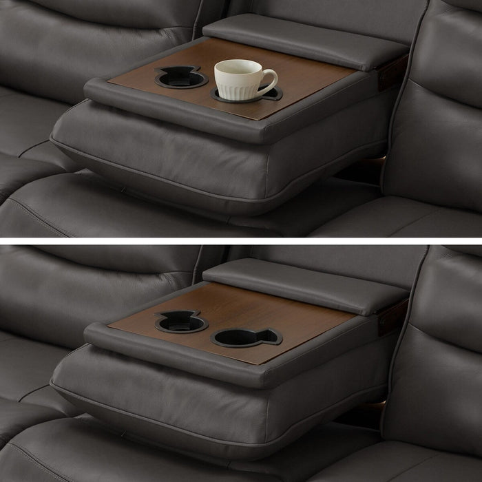 3P ELECTRIC SOFA N-BELIEVA 3 TK-LEATHER DGY