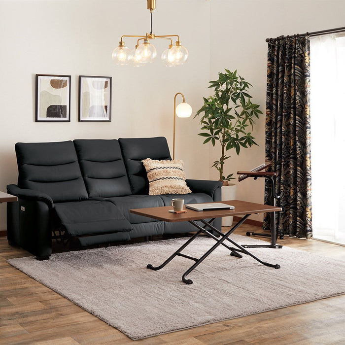 3P ELECTRIC SOFA N-BELIEVA 3 LEATHER BK