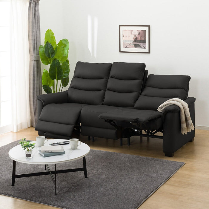 3P ELECTRIC SOFA N-BELIEVA 3 LEATHER BK