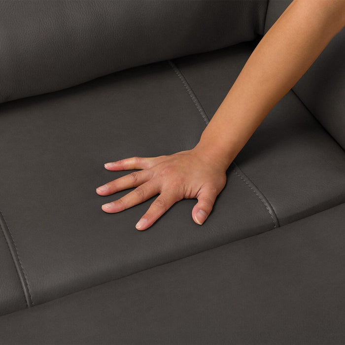 3P ELECTRIC SOFA N-BELIEVA 3 TK-LEATHER DGY