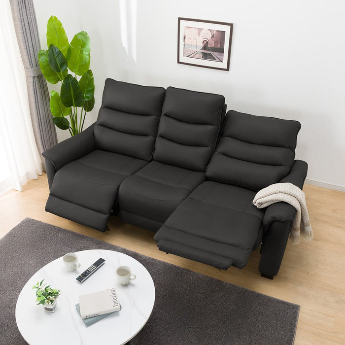 3P ELECTRIC SOFA N-BELIEVA 3 LEATHER BK