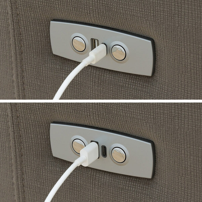 3 ELECTRIC 3P SOFA N-BELIEVA 3 MICROFIBER GY