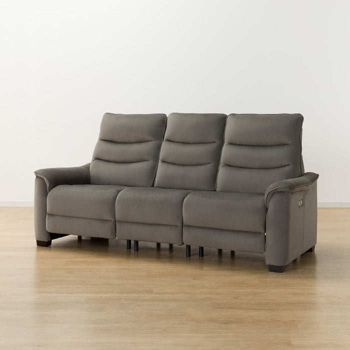 3P ELECTRIC SOFA N-BELIEVA 3 MICROFIBER GY