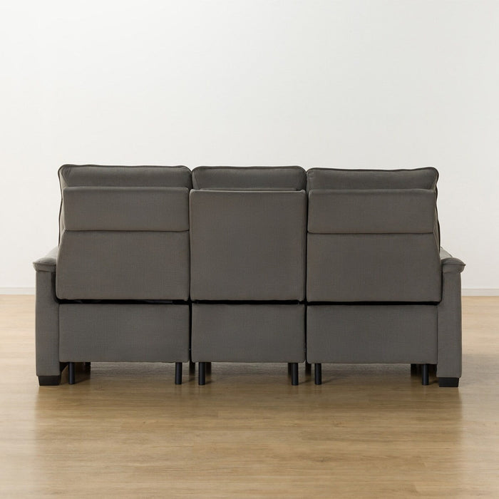 3P ELECTRIC SOFA N-BELIEVA 3 MICROFIBER GY