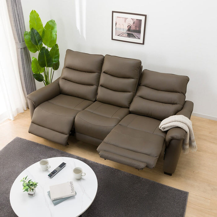 3P ELECTRIC SOFA N-BELIEVA 3 LEATHER BR