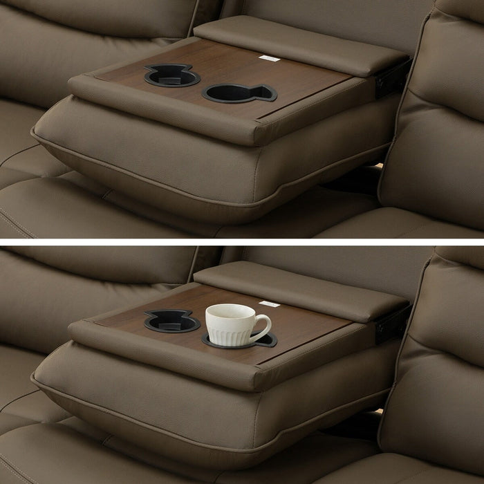 3P ELECTRIC SOFA N-BELIEVA 3 LEATHER BR