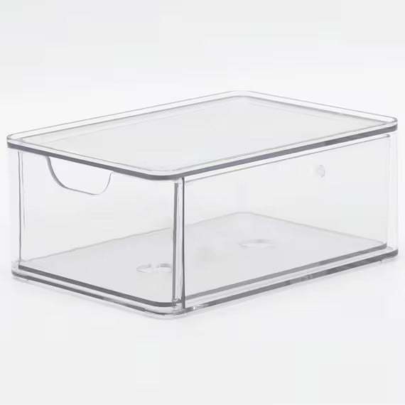 CLEAR COSMETIC ORGANIZER WITH DRAWER S IW