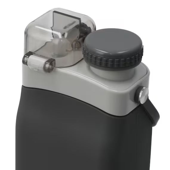 SILICONE FOLDING WATER BOTTLE 600ML DGY