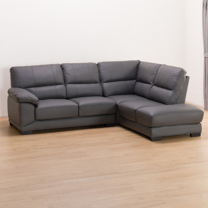 L-STYLE SOFA WALL3-KD LC LETHER-C1 GY