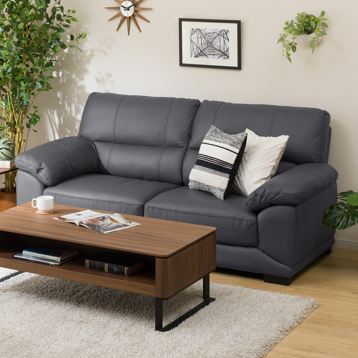 NITORI ファブリック ソファ 3人掛け 2023年 家具 Ma2046 【公式通販】