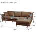 LEFT ARM COUCH N-POCKET A15 DR-DMO