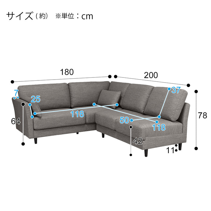 L-STYLE SOFASET CA10 DR-GY