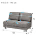 ARMLESS 2SEATER SOFA CA10 DR-GY