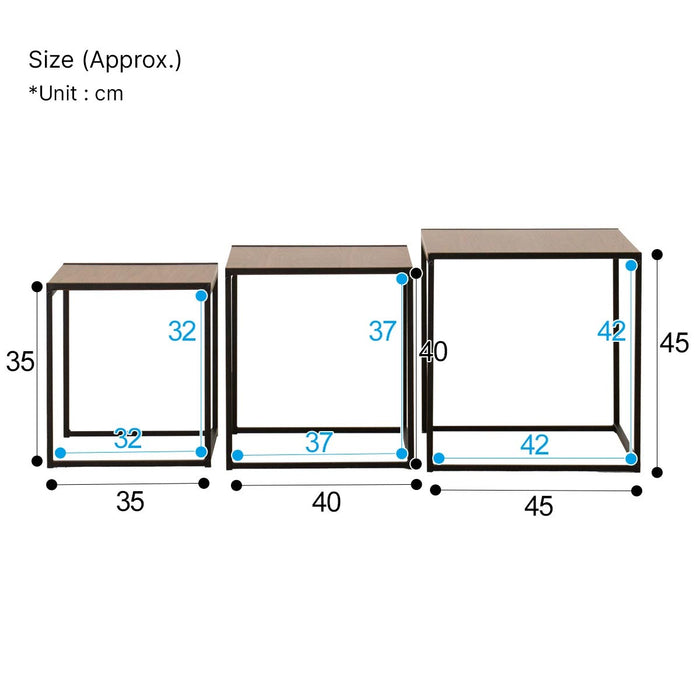 NEST TABLE EDLE MBR (3PCS SET)