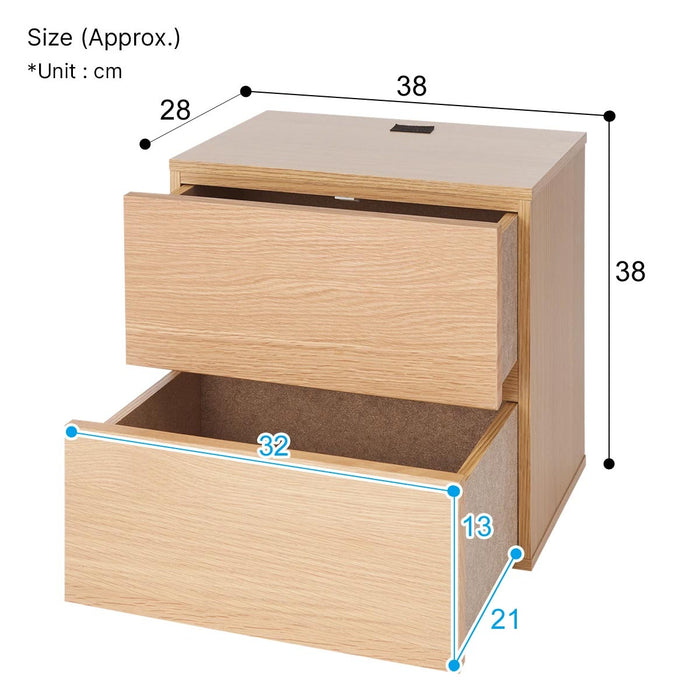 DRAWER BOX CONNECT 2TIER LBR
