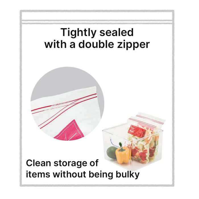 Freezer Bag L 24Pc DouBLe ZiPPer