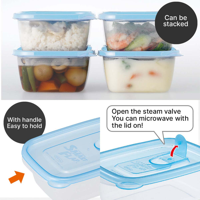 SQUARE FOOD CONTAINER 400 4P WH